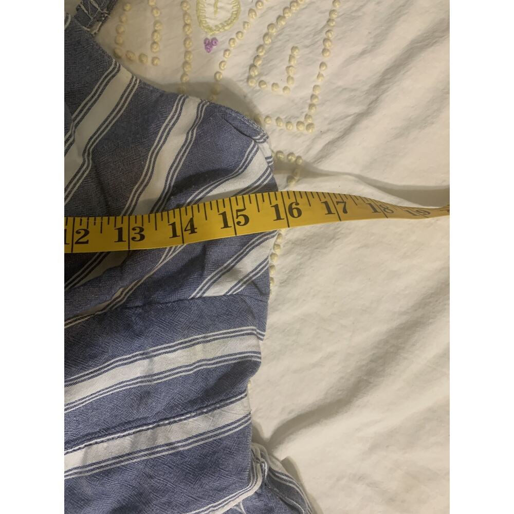 Angie Blue And White Striped Comfortable Jumpsuit Size Large Summer Resort wear - Picture 3 of 11
